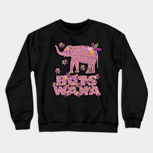 Flowery Elephant Botswana Crewneck Sweatshirt